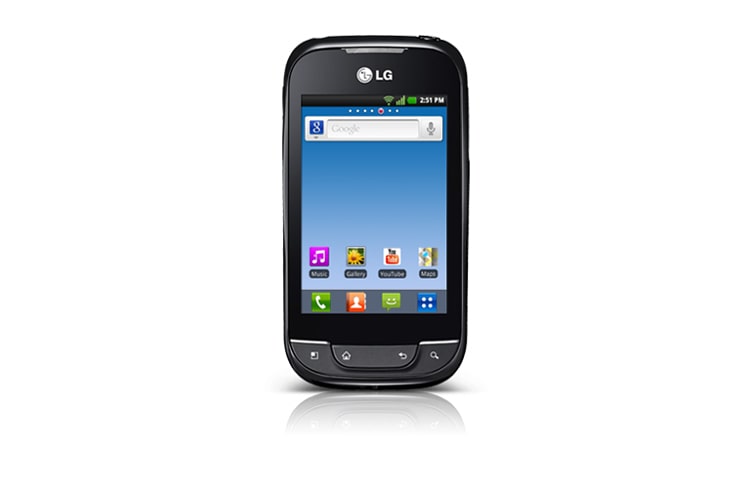 Front view of LG Optimus Net P690