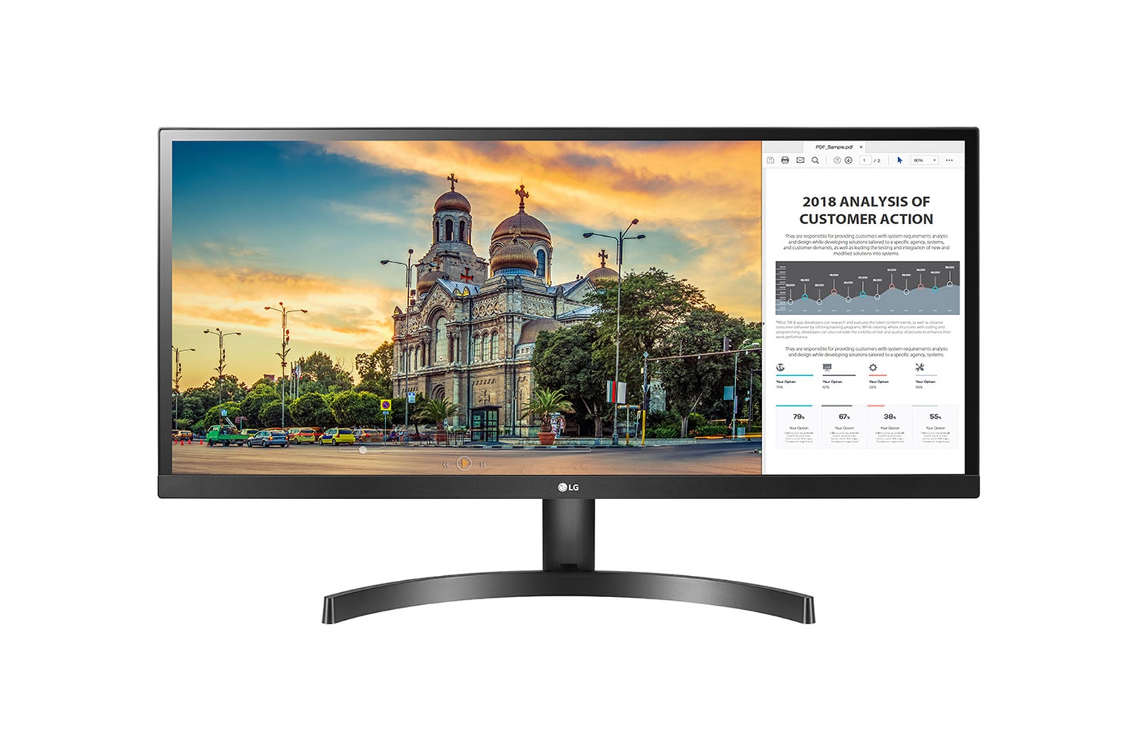 Front view of  21:9 UltraWide™ Monitor 29WK500-P