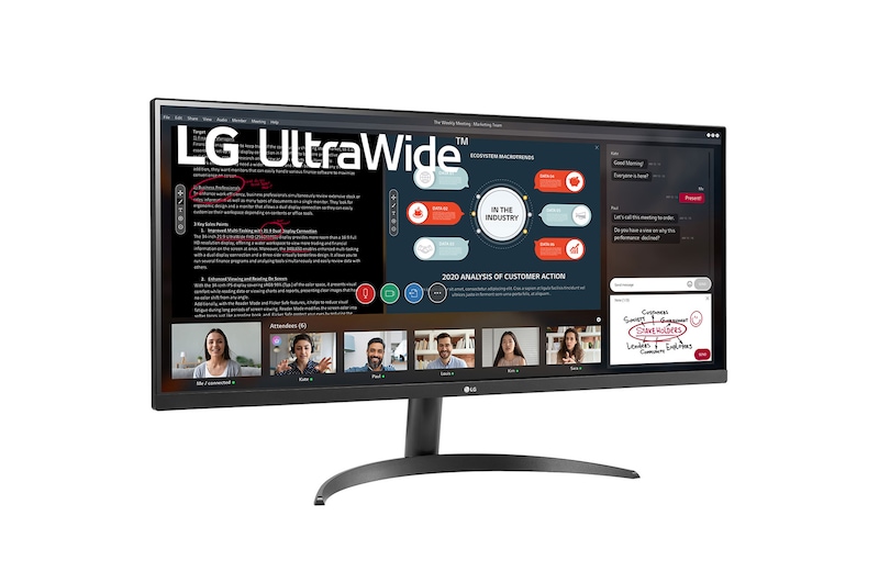 LG 34" 21:9 UltraWide™ Full HD IPS Monitor with AMD FreeSync™, 34WP500-B