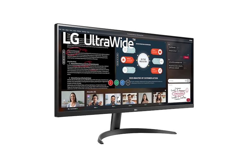 LG 34" 21:9 UltraWide™ Full HD IPS Monitor with AMD FreeSync™, 34WP500-B
