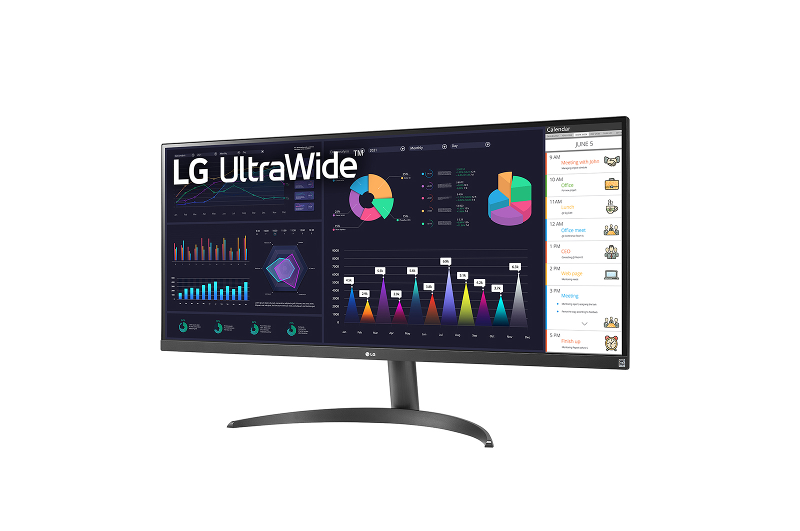 LG 34" 21:9 UltraWide™ Full HD IPS monitor with AMD FreeSync™, 34WQ500-B