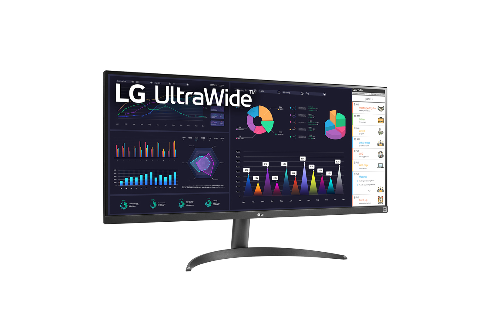 LG 34" 21:9 UltraWide™ Full HD IPS monitor with AMD FreeSync™, 34WQ500-B
