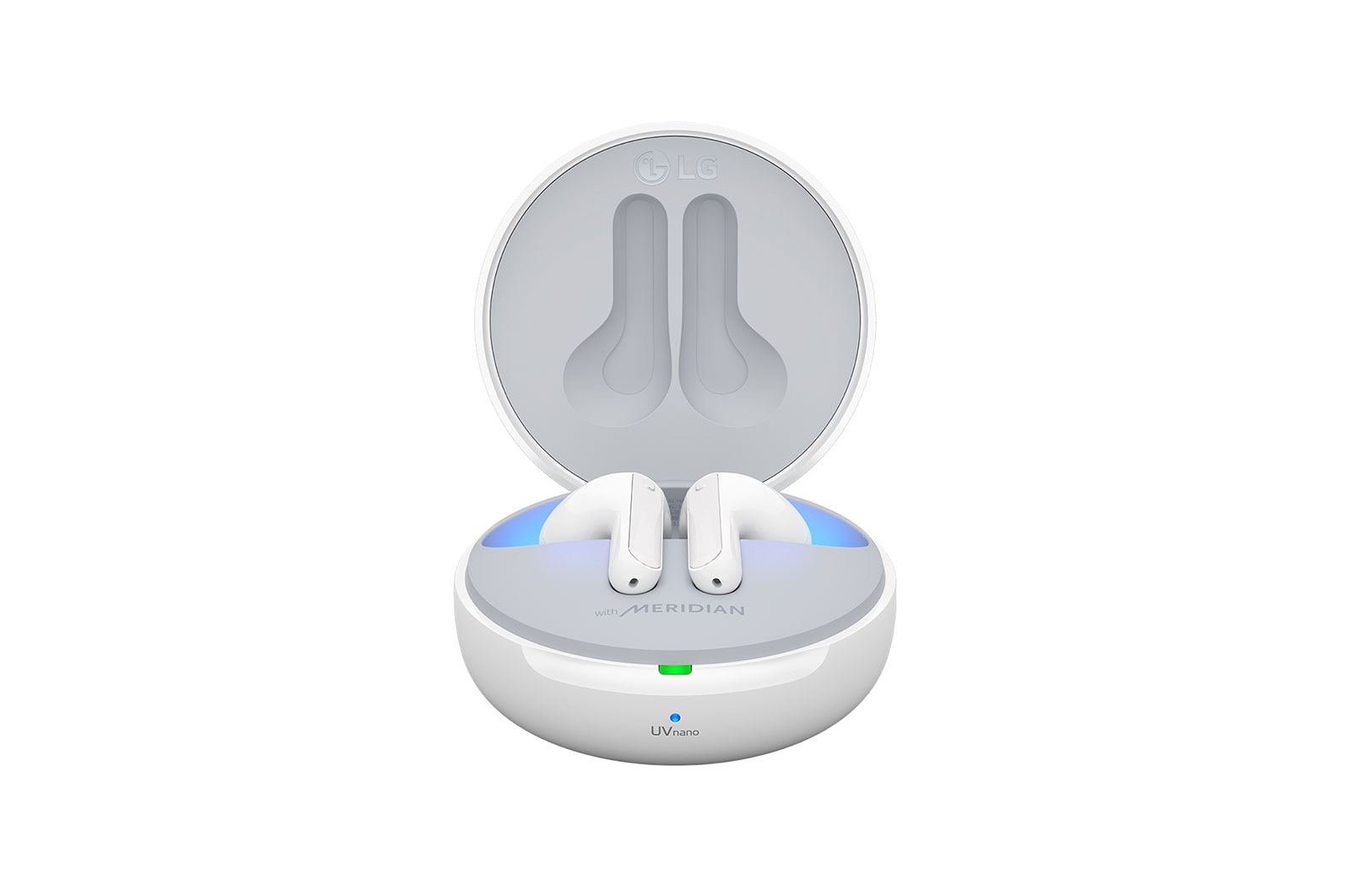 LG Tone Free Wireless Earbuds with ANC, 99.9% Bacteria Free, Prestigious British Meridian Sound, Triple Microphones in Each Earbud and IPX4 Water Resistance (FN7, White), HBS-FN7