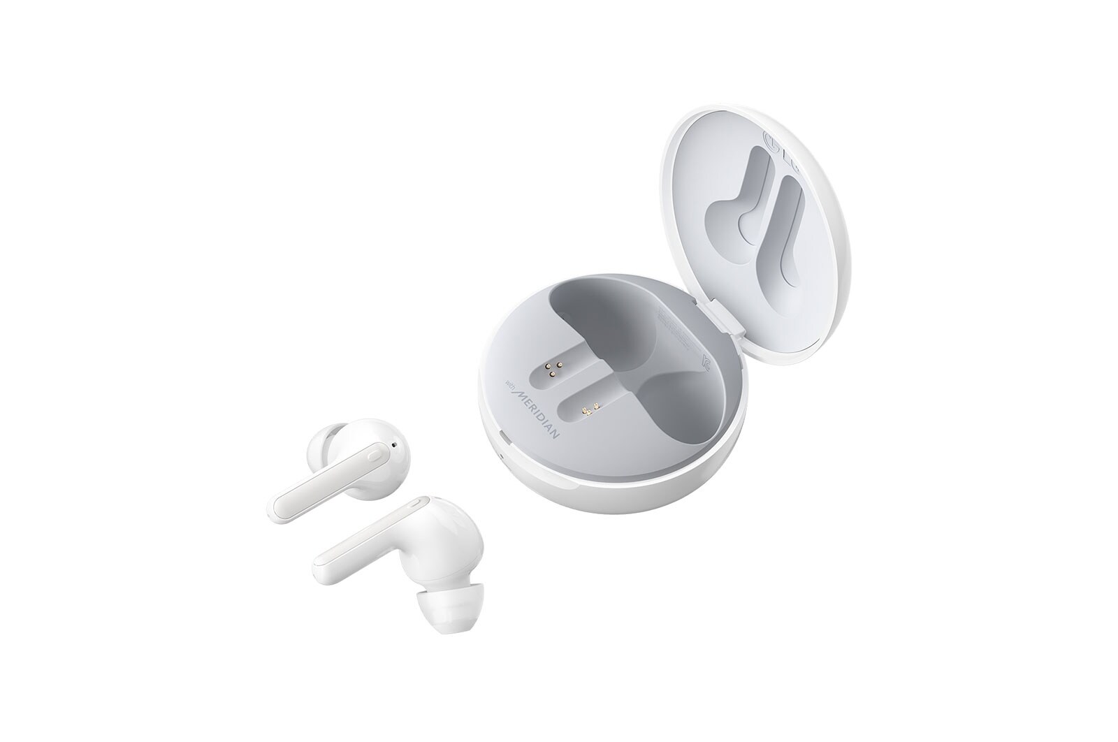 LG Tone Free Wireless Earbuds with ANC, 99.9% Bacteria Free, Prestigious British Meridian Sound, Triple Microphones in Each Earbud and IPX4 Water Resistance (FN7, White), HBS-FN7