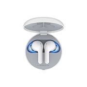 LG Tone Free Wireless Earbuds with ANC, 99.9% Bacteria Free, Prestigious British Meridian Sound, Triple Microphones in Each Earbud and IPX4 Water Resistance (FN7, White), HBS-FN7