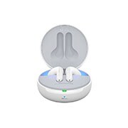 LG Tone Free Wireless Earbuds with ANC, 99.9% Bacteria Free, Prestigious British Meridian Sound, Triple Microphones in Each Earbud and IPX4 Water Resistance (FN7, White), HBS-FN7