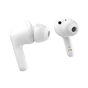 LG Tone Free Wireless Earbuds with ANC, 99.9% Bacteria Free, Prestigious British Meridian Sound, Triple Microphones in Each Earbud and IPX4 Water Resistance (FN7, White), HBS-FN7