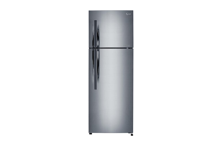 Front view of 8cu.ft, Smart Inverter Compressor, Pullout Tray, LED Lighting, Multi-Airflow, Anti Bacterial Gasket, Tempered Glass Shelves GR-B222RLCL