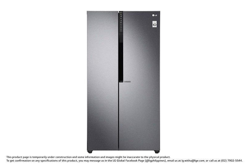 LG 24 cu.ft Side by Side Ref, Inverter Linear Compressor, 10 Year Warranty on Compressor, 2 Year Warranty on Parts and Service, GR-B247KQDV