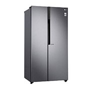 LG 24 cu.ft Side by Side Ref, Inverter Linear Compressor, 10 Year Warranty on Compressor, 2 Year Warranty on Parts and Service, GR-B247KQDV