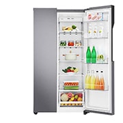 LG 24 cu.ft Side by Side Ref, Inverter Linear Compressor, 10 Year Warranty on Compressor, 2 Year Warranty on Parts and Service, GR-B247KQDV
