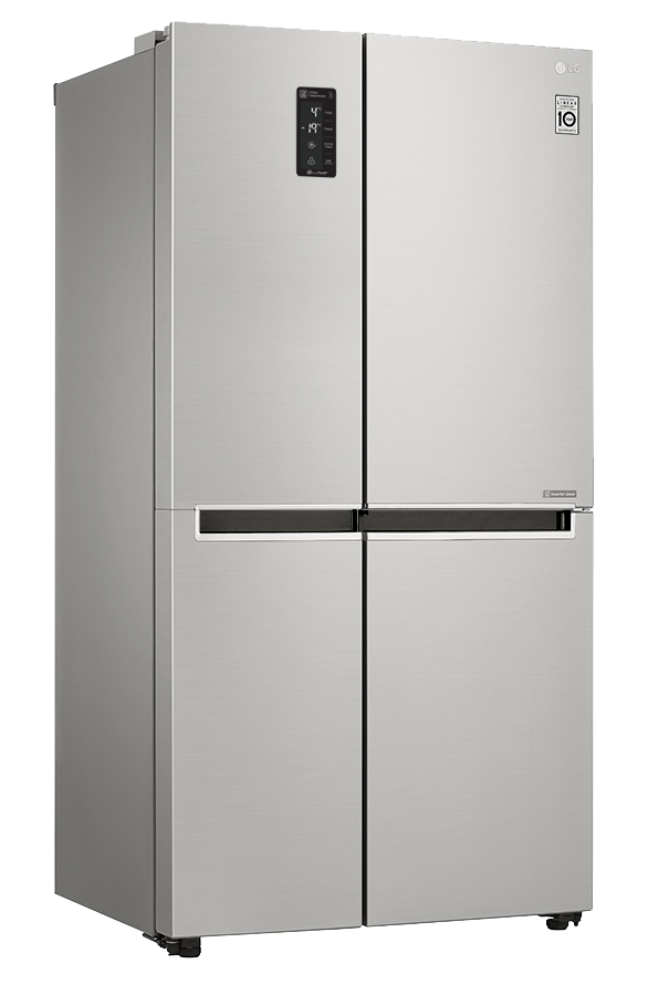 LG 24 cu.ft., Inverter Linear Compressor, 10 Year Compressor Warranty, 2 Year Parts and Service Warranty, Smart Diagnosis, Low Voltage Start-Ability*, LED Lighting, Moist Balance Crisper, e-Micom Display, Pocket Handle, GR-B247SLUV