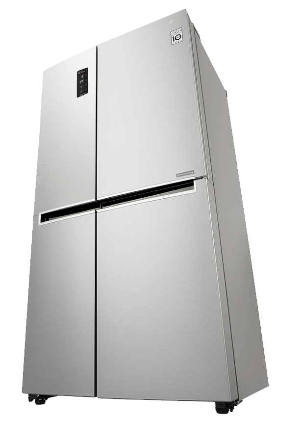 LG 24 cu.ft., Inverter Linear Compressor, 10 Year Compressor Warranty, 2 Year Parts and Service Warranty, Smart Diagnosis, Low Voltage Start-Ability*, LED Lighting, Moist Balance Crisper, e-Micom Display, Pocket Handle, GR-B247SLUV