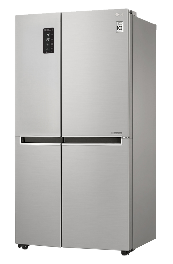 LG 24 cu.ft., Inverter Linear Compressor, 10 Year Compressor Warranty, 2 Year Parts and Service Warranty, Smart Diagnosis, Low Voltage Start-Ability*, LED Lighting, Moist Balance Crisper, e-Micom Display, Pocket Handle, GR-B247SLUV