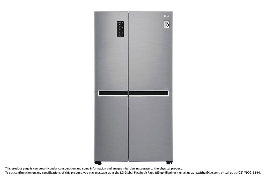 24 cu.ft Side by Side Ref Inverter Linear Compressor with Smart Wifi 10 Year Warranty on Compressor 2 Year Warranty on Parts and Service GR B247SLUW LG PH