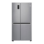 Front view of 24 cu.ft Side by Side Ref, Inverter Linear Compressor, with Smart Wifi, 10 Year Warranty on Compressor, 2 Year Warranty on Parts and Service GR-B247SLUW