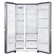 LG 24 cu.ft Side by Side Ref, Inverter Linear Compressor, with Smart Wifi, 10 Year Warranty on Compressor, 2 Year Warranty on Parts and Service, GR-B247SLUW