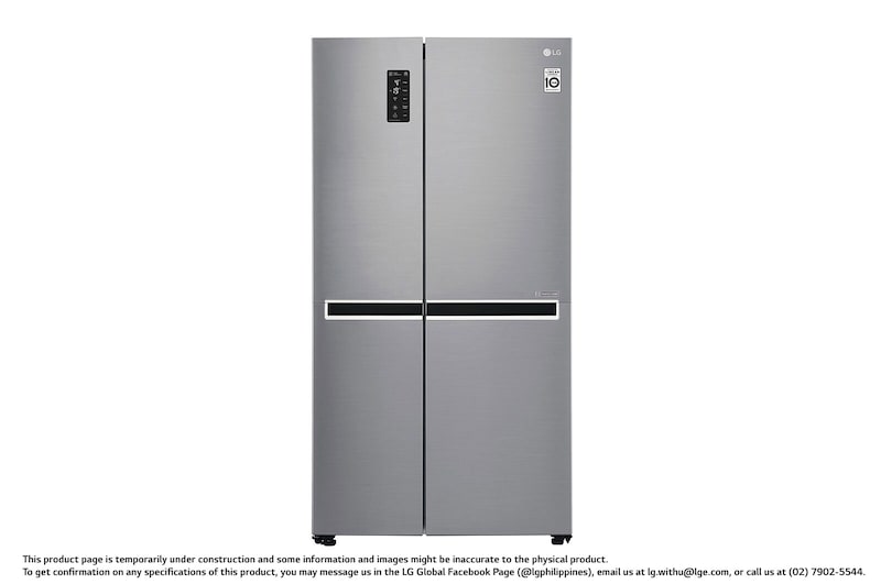 LG 24 cu.ft Side by Side Ref, Inverter Linear Compressor, with Smart Wifi, 10 Year Warranty on Compressor, 2 Year Warranty on Parts and Service, GR-B247SLUW