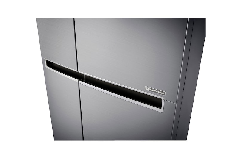 LG 24 cu.ft Side by Side Ref, Inverter Linear Compressor, with Smart Wifi, 10 Year Warranty on Compressor, 2 Year Warranty on Parts and Service, GR-B247SLUW