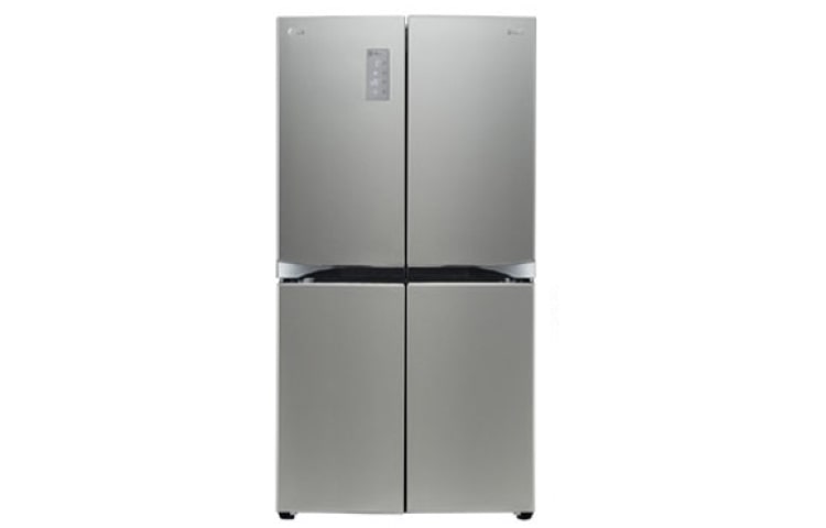 Front view of 25.6 cu.ft., Inverter Linear Compressor, Basic French Door, 10-Year Compressor Warranty, 2-Year Parts and Service Warranty, Low Voltage Start-Ability*, Touch Display, Pocket Handle, LED Lighting GR-B24FWSHL