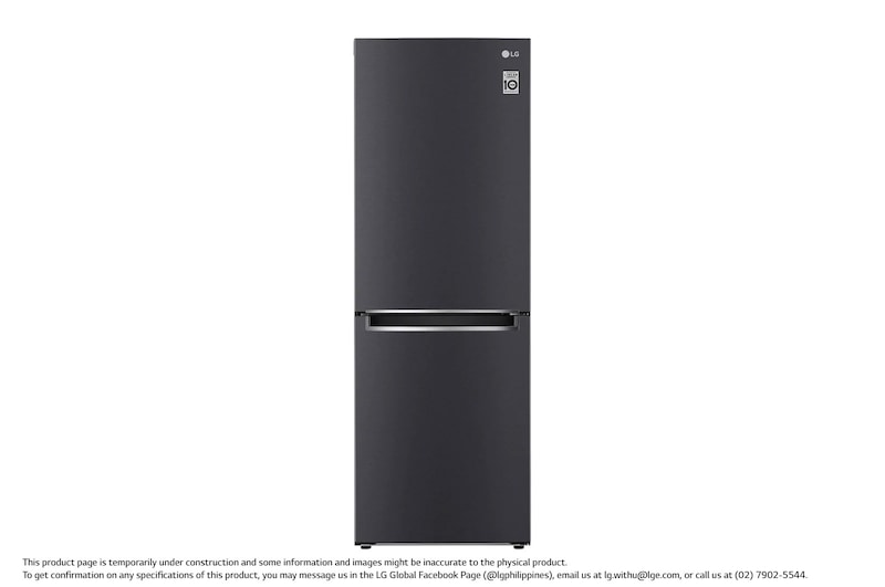 LG 11.8 Cu. Ft. Bottom Freezer Refrigerator with Door Cooling+ in Matte Black Steel, GR-B369NQRM