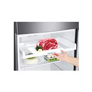 LG 14 cu.ft., Smart Inverter Compressor, 10 Year Warranty on Compressor, Trimless Tempered Glass Shelves, GR-B412SQCL