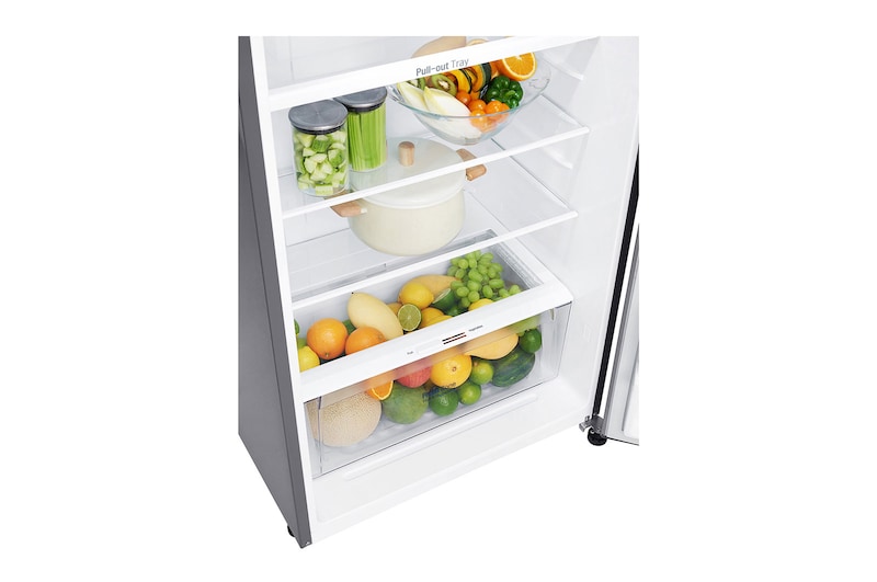 LG 14 cu.ft., Smart Inverter Compressor, 10 Year Warranty on Compressor, Trimless Tempered Glass Shelves, GR-B412SQCL