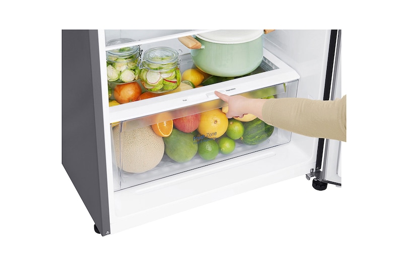 LG 14 cu.ft., Smart Inverter Compressor, 10 Year Warranty on Compressor, Trimless Tempered Glass Shelves, GR-B412SQCL