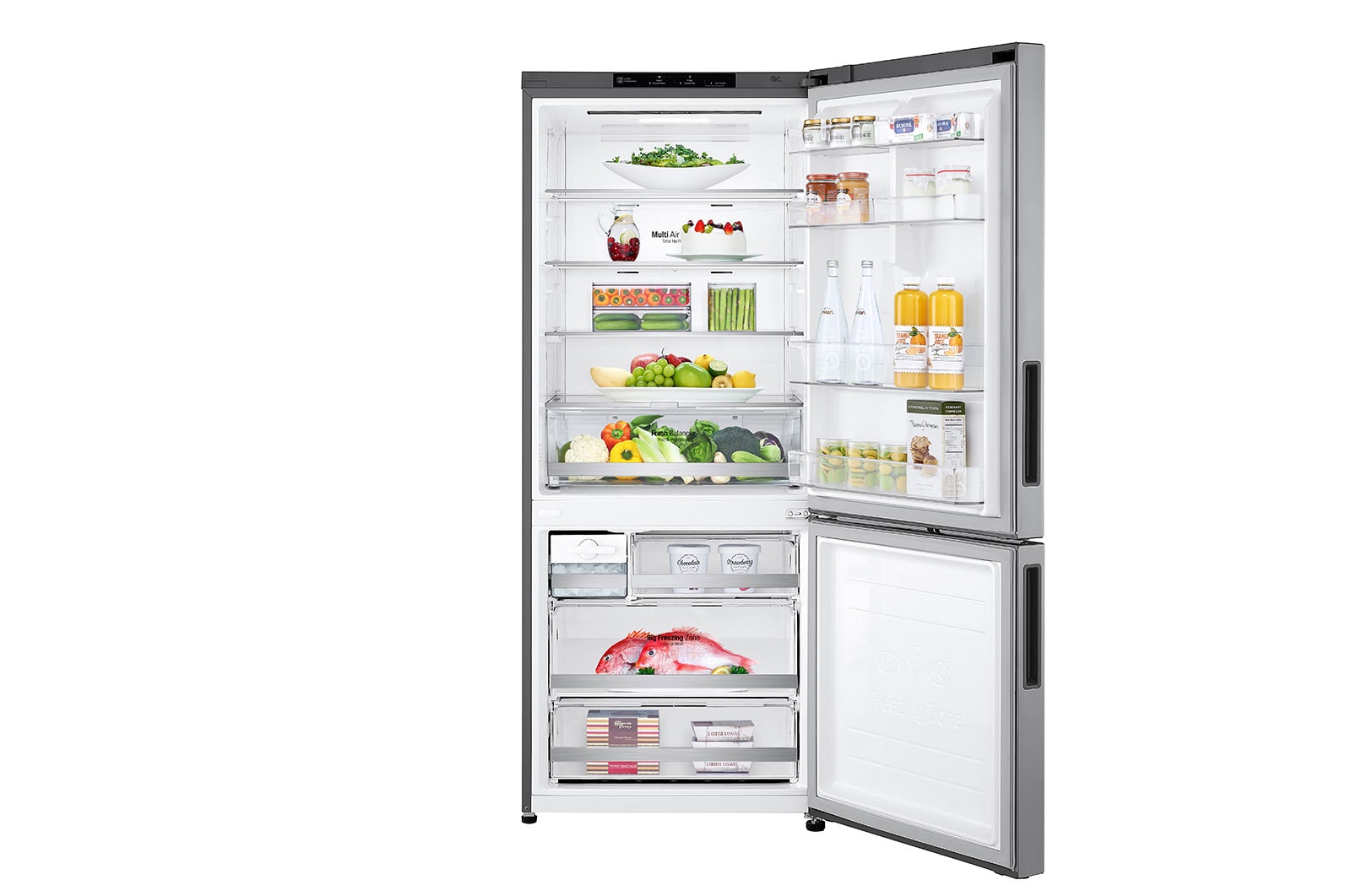 LG 15.9 Cu. Ft. Bottom Freezer Refrigerator with Fresh Balancer™, GR-B529NLCM