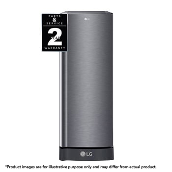 Front view of 6 Cu. Ft. 1-Door Refrigerator with Smart Inverter Compressor in Platinum Silver GR-C201SLZB