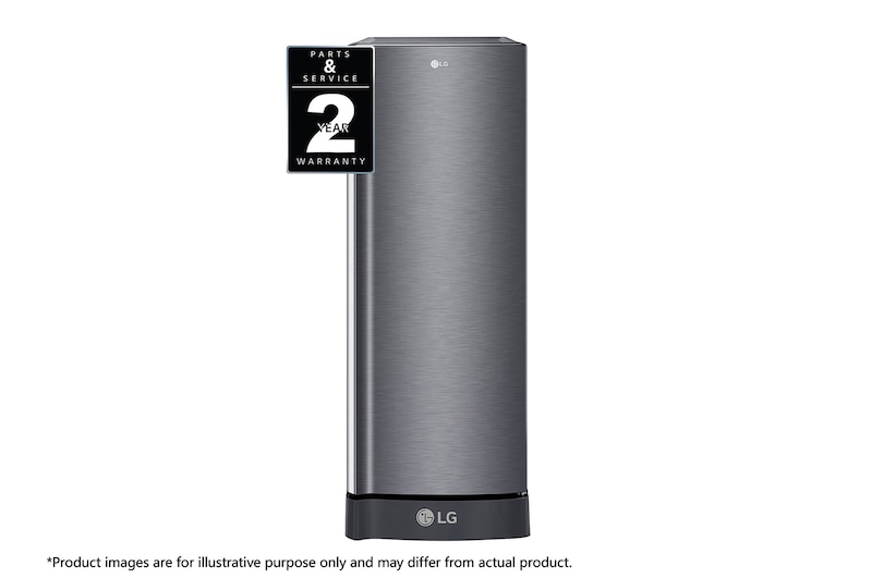 Front view of 6 Cu. Ft. 1-Door Refrigerator with Smart Inverter Compressor in Platinum Silver GR-C201SLZB