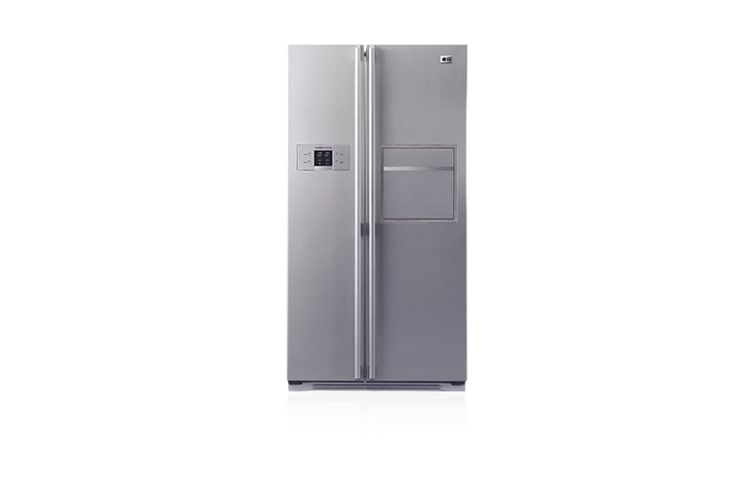 Front view of 21 cu.ft, Ice Beam Door Cooling, Biosilver, Bioshield, Moist Balance Crisper &amp; Digital Sensor GR-C207BLJ