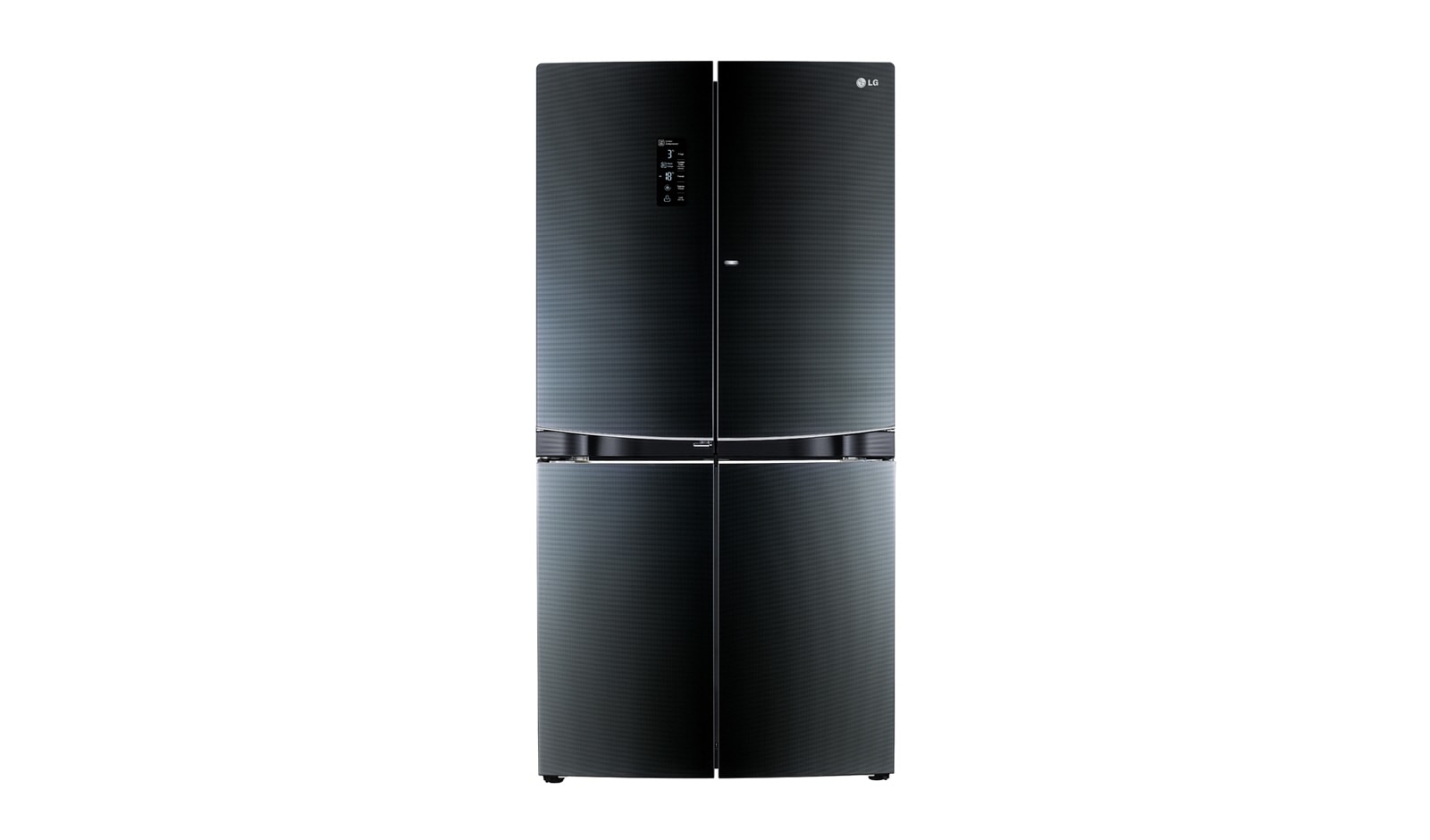 Front view of 35 cu.ft., Inverter Linear Compressor, Dual Door-in-Door™, Smart Diagnosis, Pantry Section, Hygiene Fresh&#43;™, 10 Year Compressor Warranty, 2 Year PArts and Service Warranty, Folding Shelf, Tilting Veggie Basket, Sliding Drawer Type GR-D35FBGHL