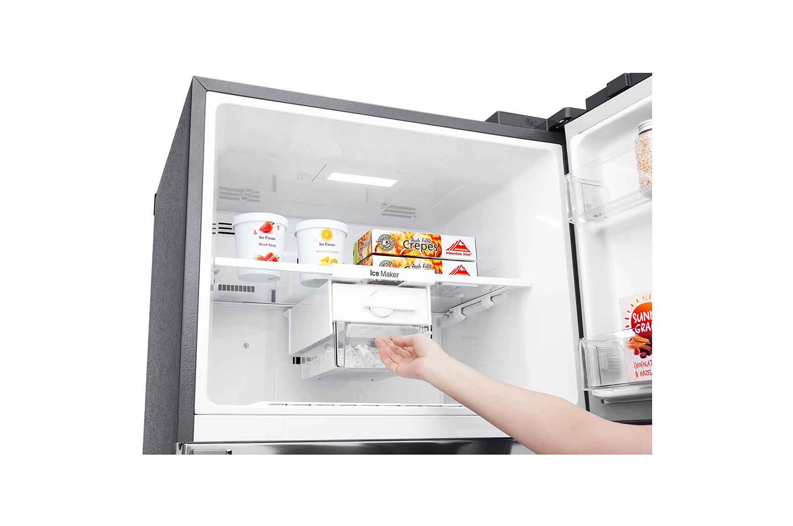 LG 15.4 cu.ft Two Door Top Freezer Refrigerator, GR-H432HLHN