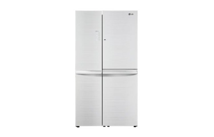 Front view of 23 cu.ft, Anti-bacterial Gasket, Moist Balance Crisper, LED Lighting, Multi-airflow, Child Lock, Door in Door, Health Guard, Tempered Glass Shelves GR-M237AGNN