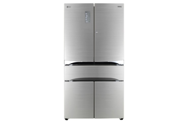 Front view of 24.3 cu.ft, Inverter Linear Compressor, Door-in-Door, Hygiene Fresh&#43;, Opti Temp Zone, Low Voltage Start-ability*, LED Lighting GR-M23HWSHL