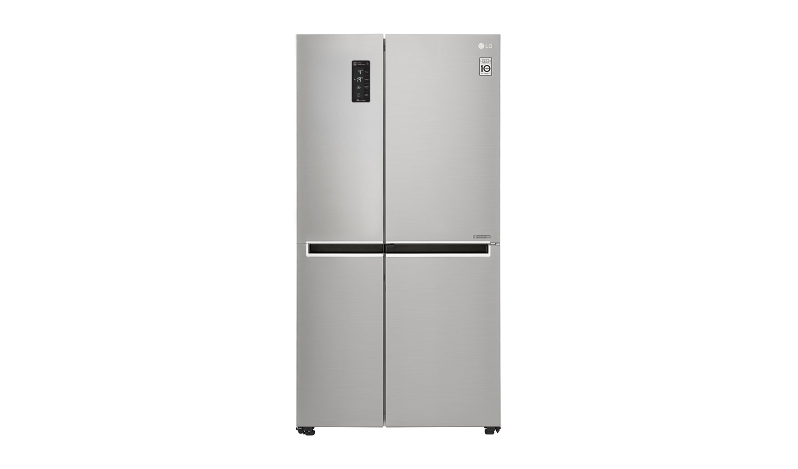 Front view of 24 cu.ft., Inverter Linear Compressor, Door-in-Door™, 10 Year Compressor Warranty, 2 Year Parts and Service Warranty, Hygiene Fresh&#43;™, Smart Diagnosis, Low Voltage Start-Ability*, LED Lighting, Moist Balance Crisper, e-Micom Display, Pocket Handle GR-M247CLBV