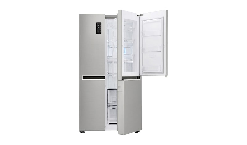 LG 24 cu.ft., Inverter Linear Compressor, Door-in-Door™, 10 Year Compressor Warranty, 2 Year Parts and Service Warranty, Hygiene Fresh+™, Smart Diagnosis, Low Voltage Start-Ability*, LED Lighting, Moist Balance Crisper, e-Micom Display, Pocket Handle, GR-M247CLBV