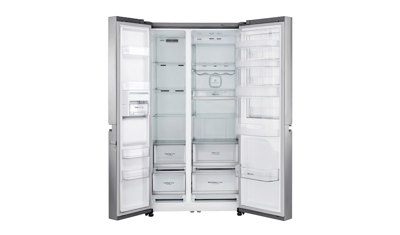 LG 24 cu.ft., Inverter Linear Compressor, Door-in-Door™, 10 Year Compressor Warranty, 2 Year Parts and Service Warranty, Hygiene Fresh+™, Smart Diagnosis, Low Voltage Start-Ability*, LED Lighting, Moist Balance Crisper, e-Micom Display, Pocket Handle, GR-M247CLBV