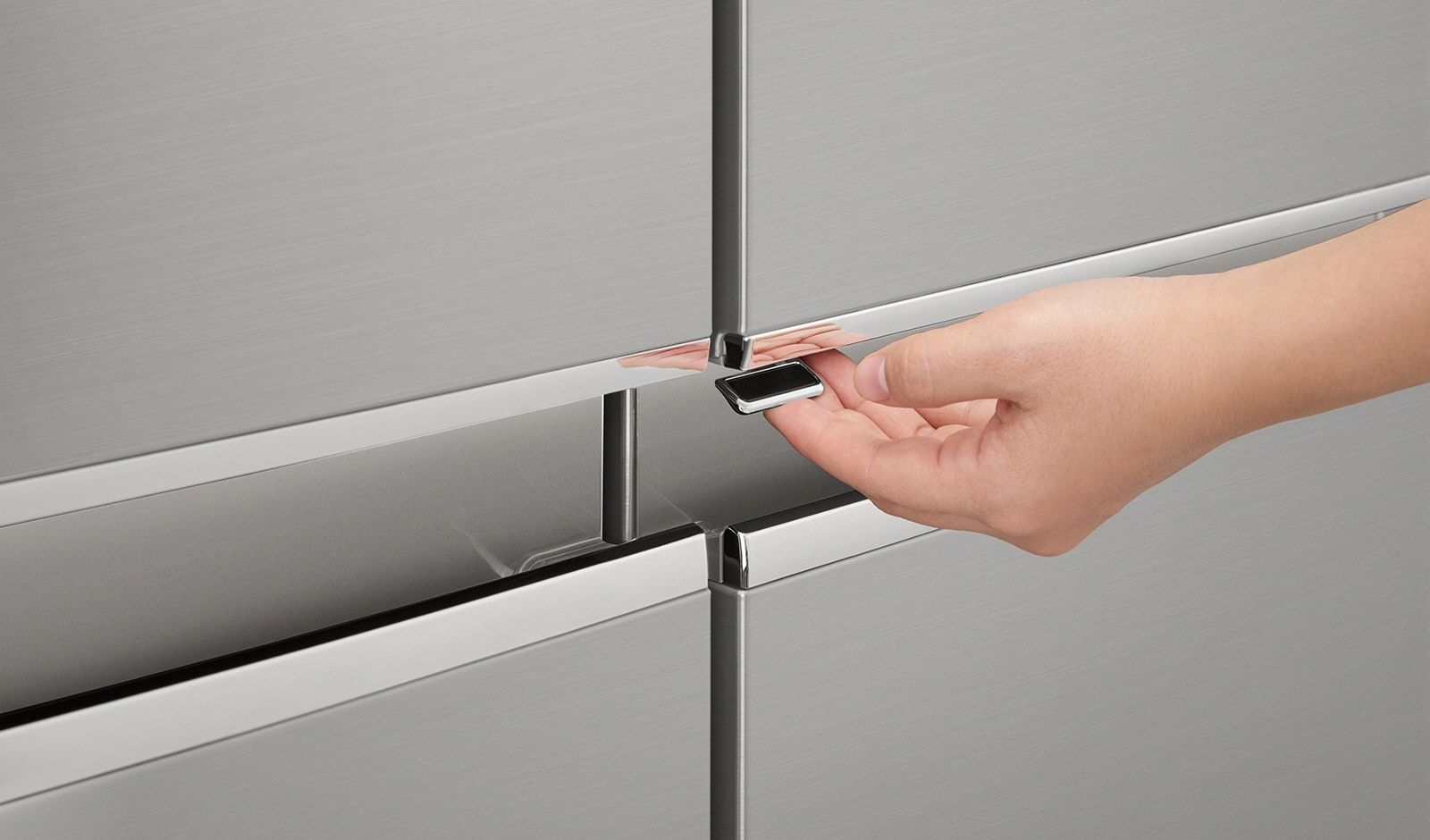 LG 24 cu.ft., Inverter Linear Compressor, Door-in-Door™, 10 Year Compressor Warranty, 2 Year Parts and Service Warranty, Hygiene Fresh+™, Smart Diagnosis, Low Voltage Start-Ability*, LED Lighting, Moist Balance Crisper, e-Micom Display, Pocket Handle, GR-M247CLBV