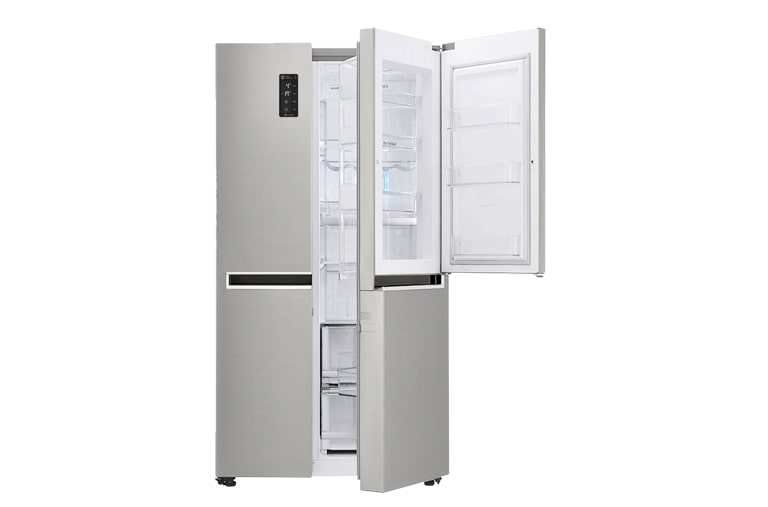 LG 24 cu.ft Side by Side Ref, Inverter Linear Compressor, with Smart Wifi, Door-in-Door, 10 Year Warranty on Compressor, 2 Year Warranty on Parts and Service, GR-M247CSBW