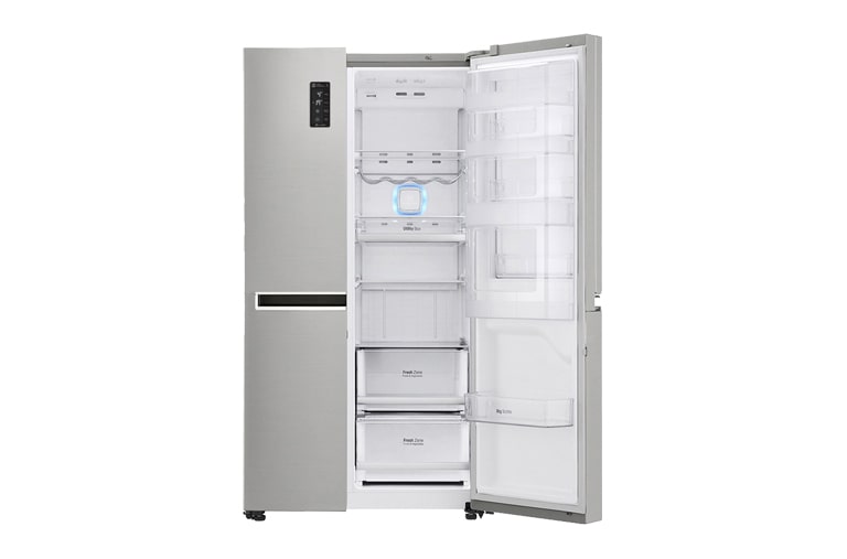 LG 24 cu.ft Side by Side Ref, Inverter Linear Compressor, with Smart Wifi, Door-in-Door, 10 Year Warranty on Compressor, 2 Year Warranty on Parts and Service, GR-M247CSBW
