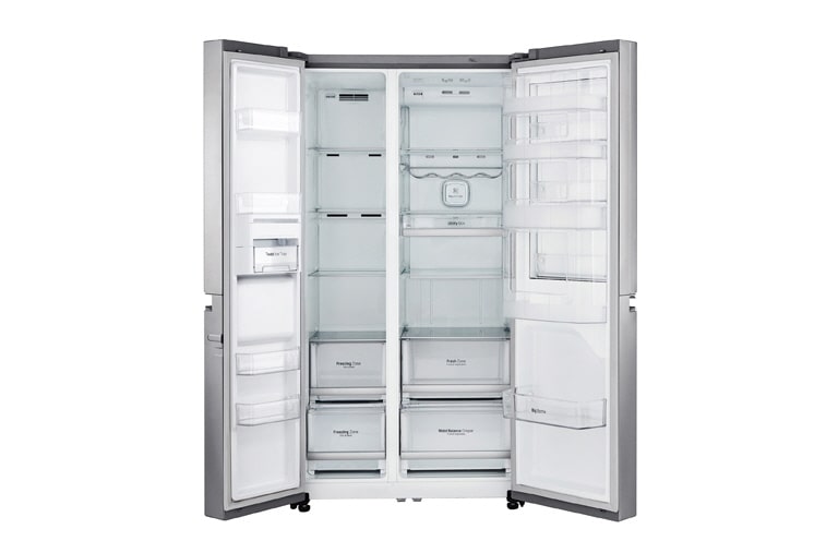 LG 24 cu.ft Side by Side Ref, Inverter Linear Compressor, with Smart Wifi, Door-in-Door, 10 Year Warranty on Compressor, 2 Year Warranty on Parts and Service, GR-M247CSBW