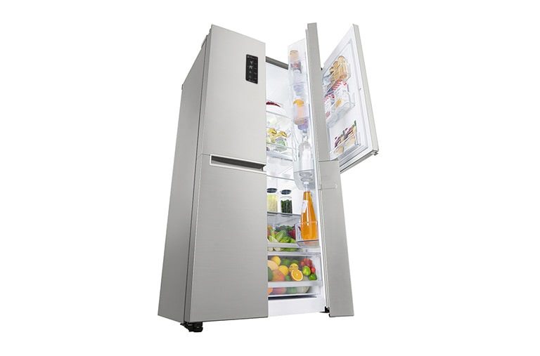 LG 24 cu.ft Side by Side Ref, Inverter Linear Compressor, with Smart Wifi, Door-in-Door, 10 Year Warranty on Compressor, 2 Year Warranty on Parts and Service, GR-M247CSBW