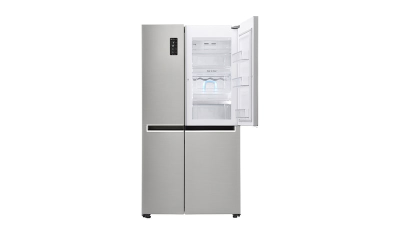 LG 24 cu.ft Side by Side Ref, Inverter Linear Compressor, with Smart Wifi, Door-in-Door, 10 Year Warranty on Compressor, 2 Year Warranty on Parts and Service, GR-M247CSBW