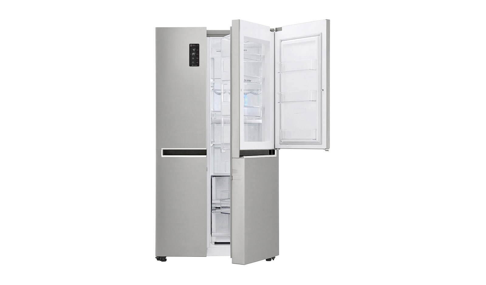 LG 24 cu.ft Side by Side Ref, Inverter Linear Compressor, with Smart Wifi, Door-in-Door, 10 Year Warranty on Compressor, 2 Year Warranty on Parts and Service, GR-M247CSBW