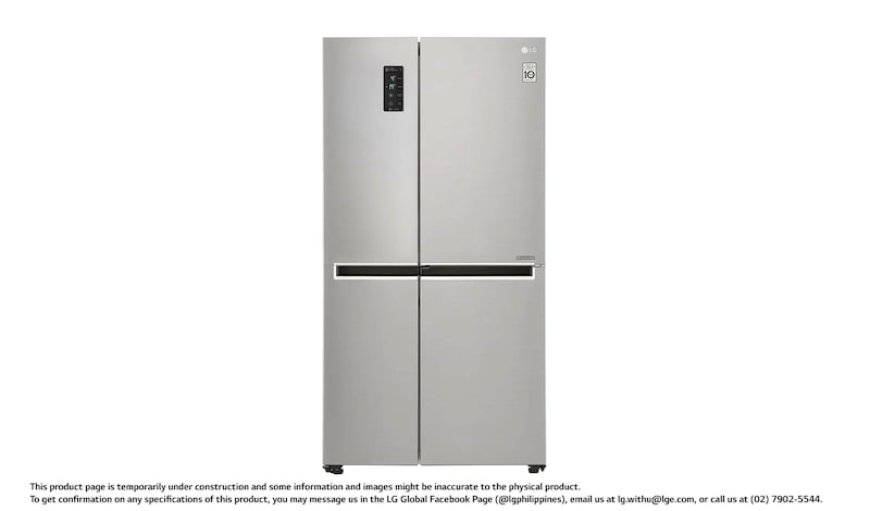 LG 24 cu.ft Side by Side Ref, Inverter Linear Compressor, with Smart Wifi, Door-in-Door, 10 Year Warranty on Compressor, 2 Year Warranty on Parts and Service, GR-M247CSBW