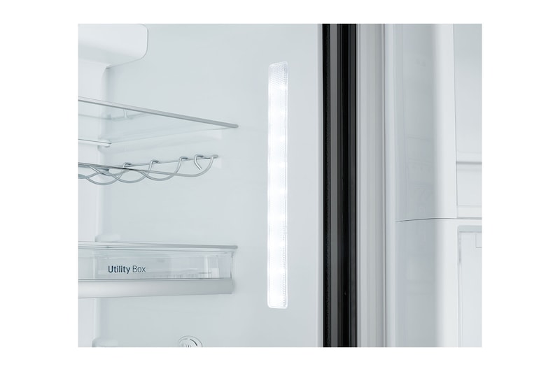 LG 24 Cu. Ft. Door-in-Door, Side by Side Refrigerator with Smart Wi-Fi, GR-M247UGBW