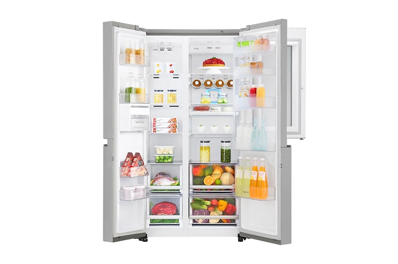 LG 24 cu.ft Instaview Door-in-Door™ REF, Inverter Linear Compressor, with Smart Wifi, 10 Year Warranty on Compressor, 2 Year Warranty on Parts and Service, GR-Q247CSBV