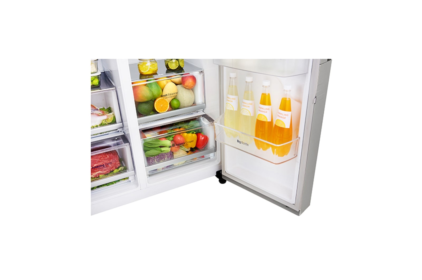 LG 24 cu.ft Instaview Door-in-Door™ REF, Inverter Linear Compressor, with Smart Wifi, 10 Year Warranty on Compressor, 2 Year Warranty on Parts and Service, GR-Q247CSBV